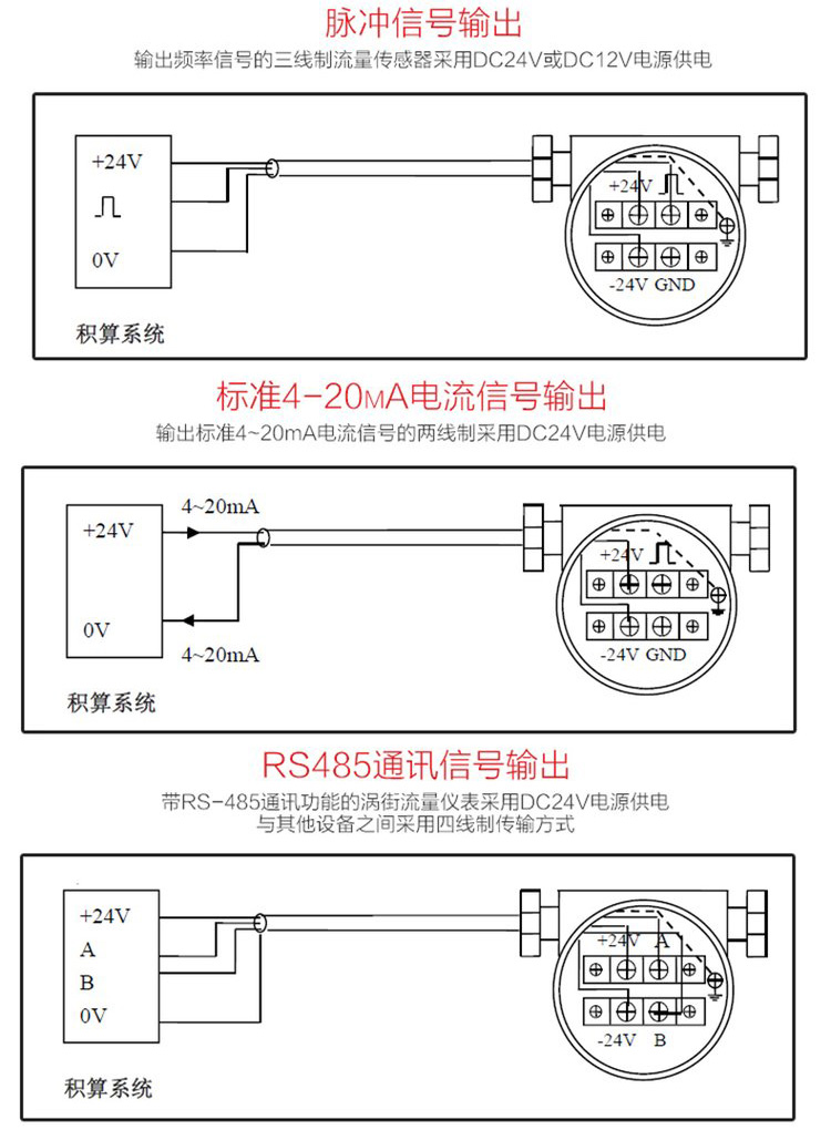 蒸汽流量計接線圖